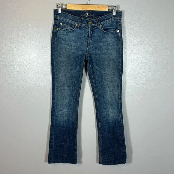 7 For All Mankind Mia Studded Boot Cut Jeans Size 27 - Picture 1 of 7